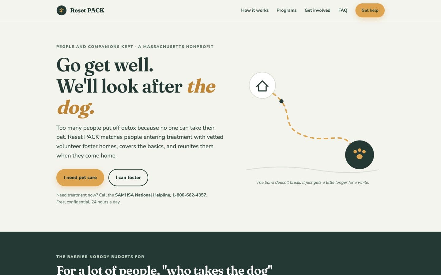 Top of the standalone Reset PACK HTML prototype